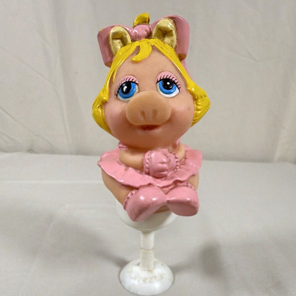 Vintage 1986 Playskool Muppet Babies Miss Piggy Suction Cup High Chair Rattle
